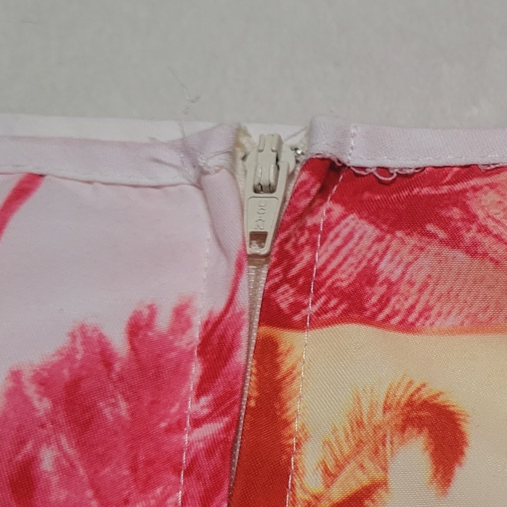 Air Play Sport Vintage 80s Neon Orange Red Palm Tree Tropical Print Mini Pencil - Picture 8 of 11